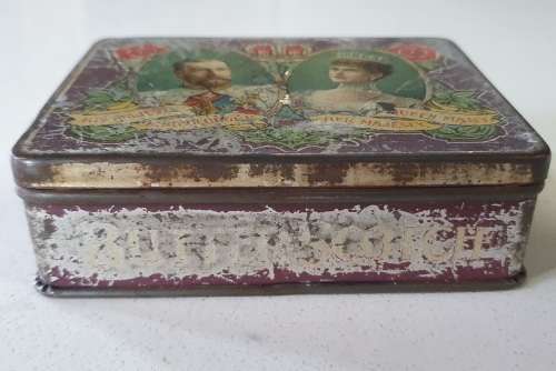 Vintage King George TOTNES Butterscotch tin as per photos