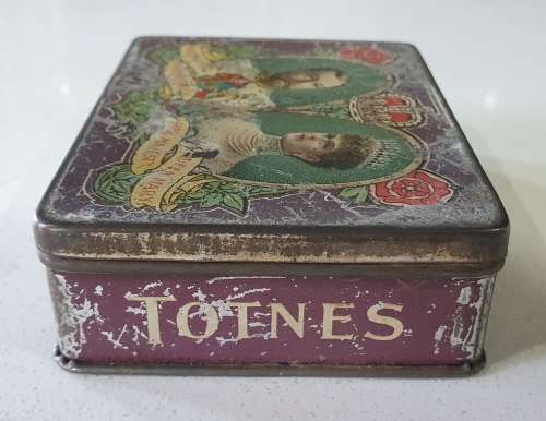 Vintage King George TOTNES Butterscotch tin as per photos