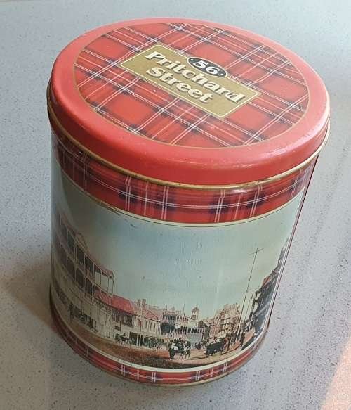 56 Pritchard street biscuits tin as per photos