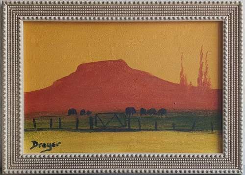 Original framed oil painting by DREYER as per photo