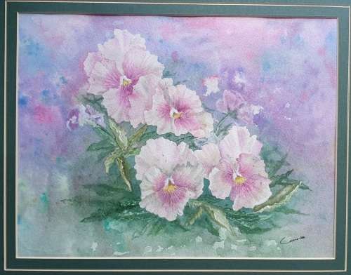 Original framed watercolour painting by Connie de Lange as per photo