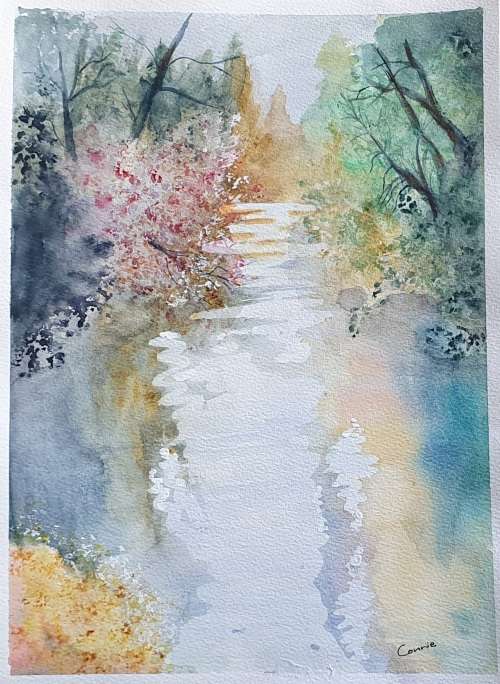 Original unframed watercolour painting by Connie de Lange