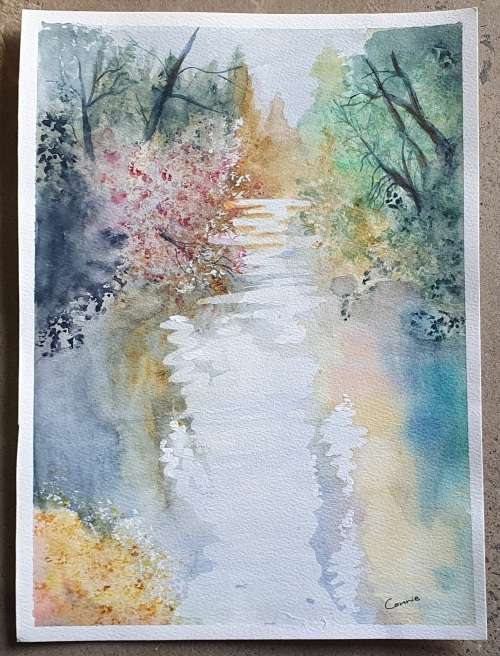 Original unframed watercolour painting by Connie de Lange