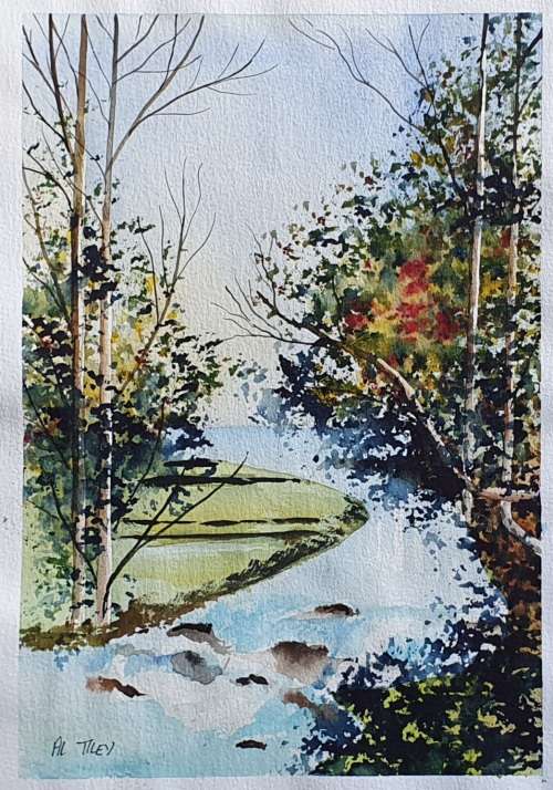 Original unframed watercolour painting by AL TILEY