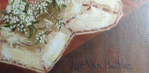 Original unframed oil painting by Alet von Moltke