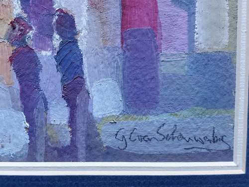 Original unframed acrylic  painting by Gerrit van Schouwenburg as per photos