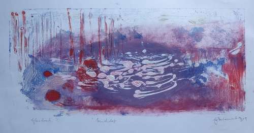 Original unframed glas print 1/1 `Sandshop` by Gerrit van Schouwenburg as per photos