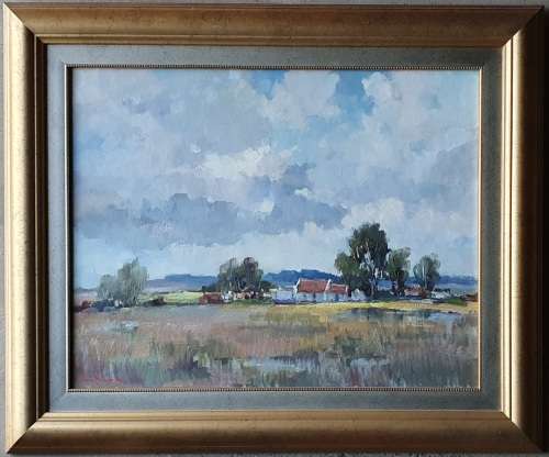 Original framed oil painting by Bruce Hancock as per photos