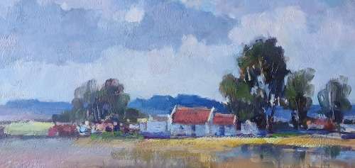 Original framed oil painting by Bruce Hancock as per photos