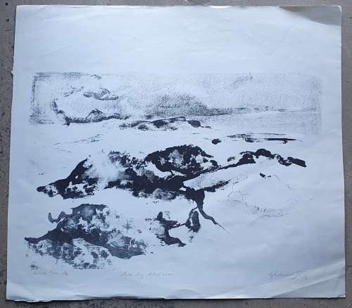 Original unframed litho e/a 1/4 `see by stilbaai` by Gerrit van Schouwenburg as per photos