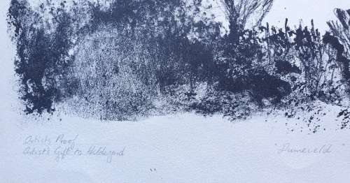 Original unframed litho artist proof `Duineveld` by Gerrit van Schouwenburg as per photos