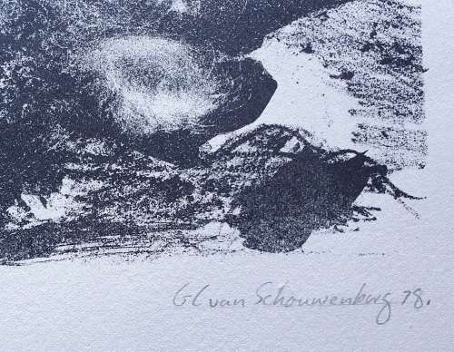 Original unframed litho artist proof `Duineveld` by Gerrit van Schouwenburg as per photos