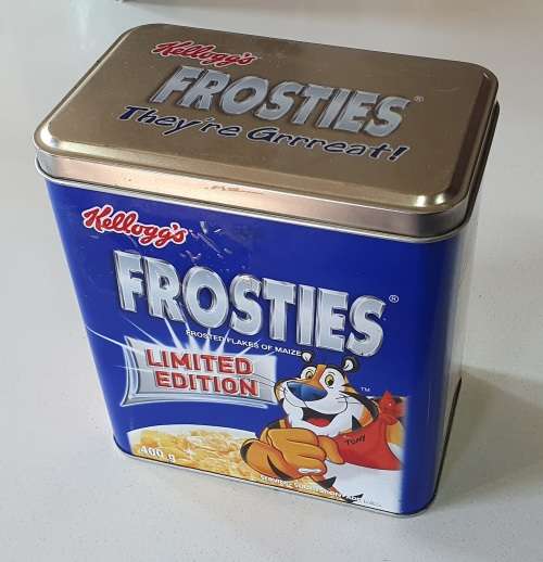Kellogg`s  frosties limited edition tin as per photos