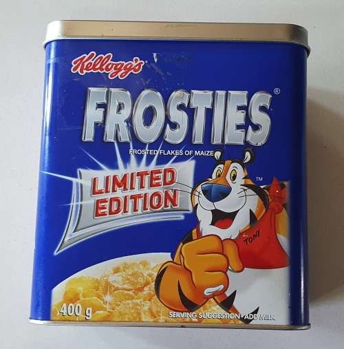 Kellogg`s  frosties limited edition tin as per photos