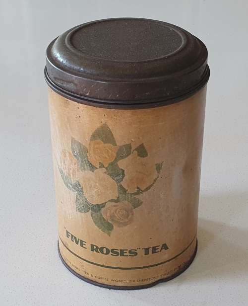 Old vintage Five Roses tin as per photos