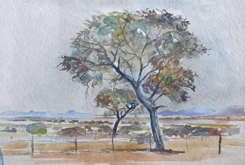 Original unframed watercolor painting by Gerrit van Schouwenburg as per photos