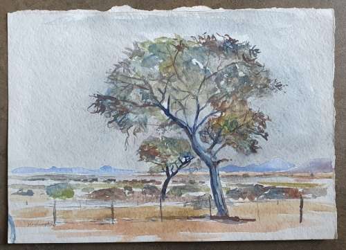 Original unframed watercolor painting by Gerrit van Schouwenburg as per photos