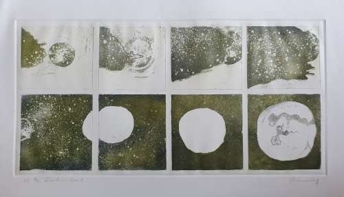 Original unframed etch e/a `Duisternis fase 1` by Gerrit van Schouwenburg as per photos