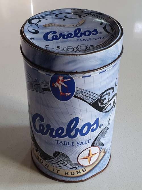 CEREBOS table salt tin as per photos