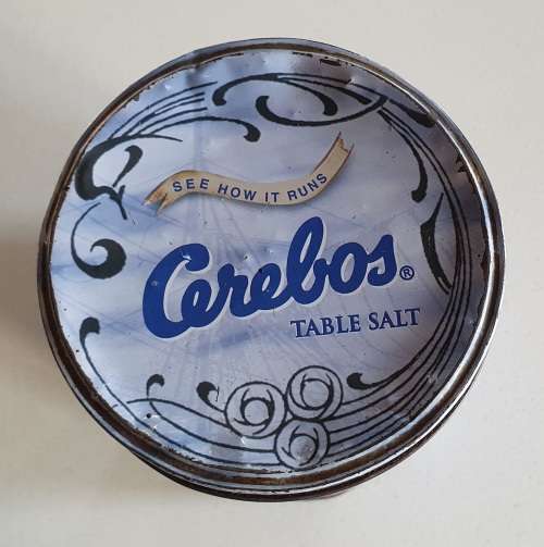 CEREBOS table salt tin as per photos