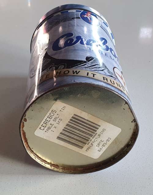 CEREBOS table salt tin as per photos