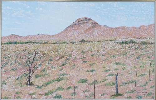 Oil painting by BASIL BARNETT of the Karoo
