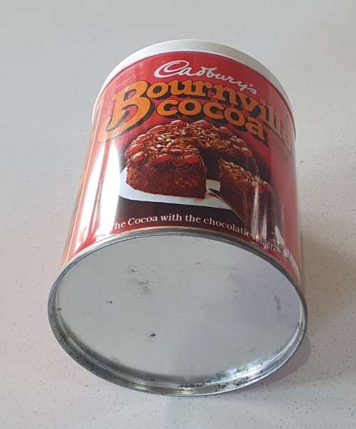 CADBURY`s Bournville cocoa tin as per photos