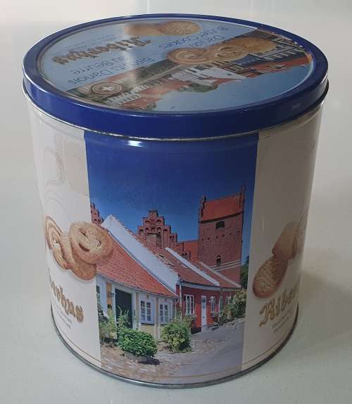 Large RIBERHUS Danish butter cookies tin as per photos