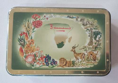 Vintage BAUMANN`s biscuits tin as per photos