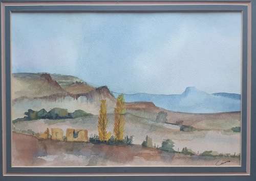 Original framed watercolour painting by Connie de Lange as per photo