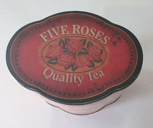 Five roses tea tin as per photos