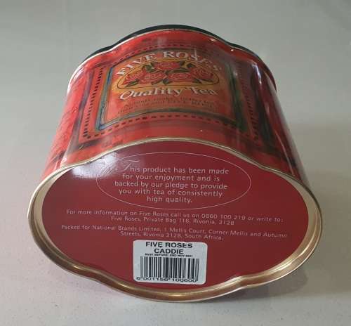 Five roses tea tin as per photos