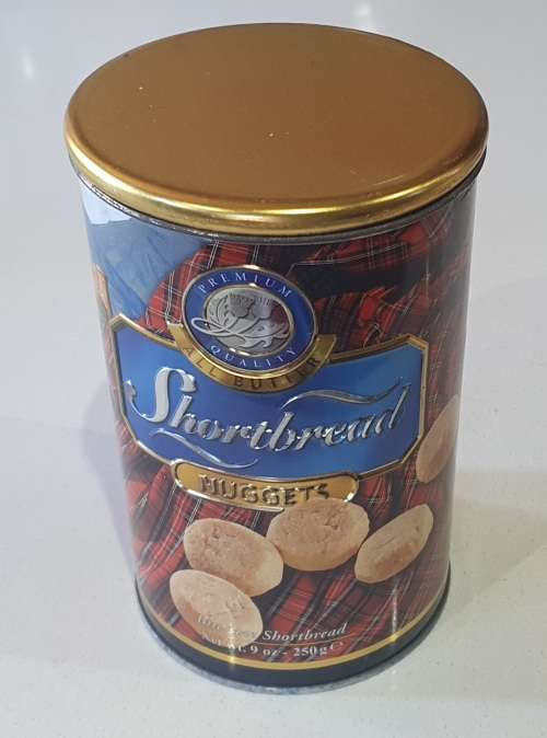 SHORTBREAD nuggets tin as per photos