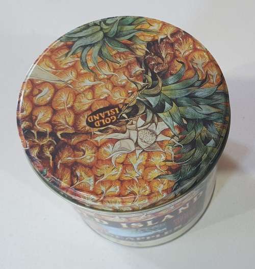 GOLD ISLAND tin as per photos