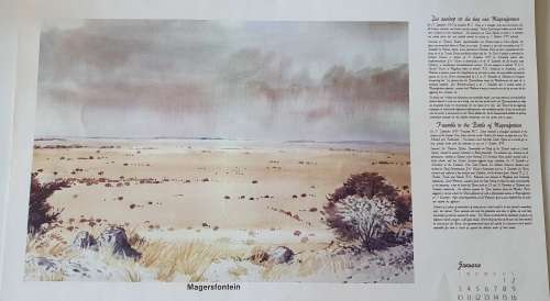 1982 calendar - Battlefields of the Oranje Free State as per photos