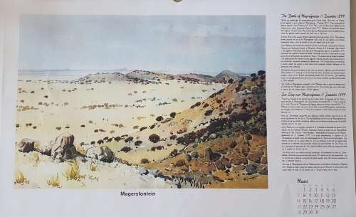 1982 calendar - Battlefields of the Oranje Free State as per photos