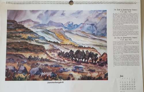 1982 calendar - Battlefields of the Oranje Free State as per photos