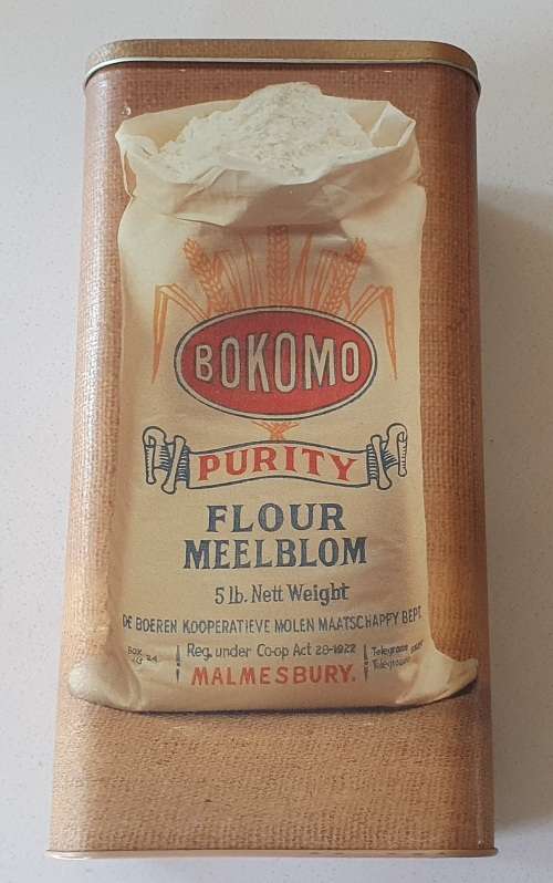 BOKOMO flour tin as per photos