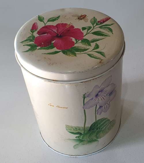 Vintage Flower tin as per photos