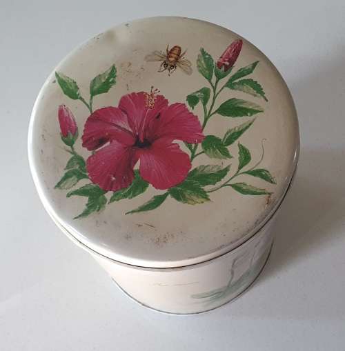 Vintage Flower tin as per photos