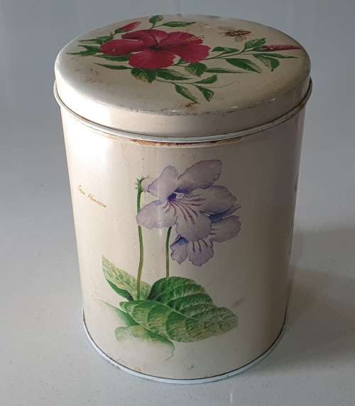 Vintage Flower tin as per photos