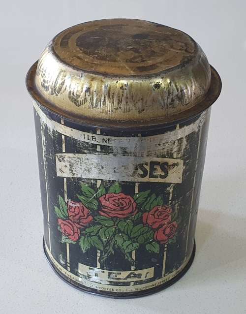 Old vintage 1LB. Five Roses tee tin as per photos
