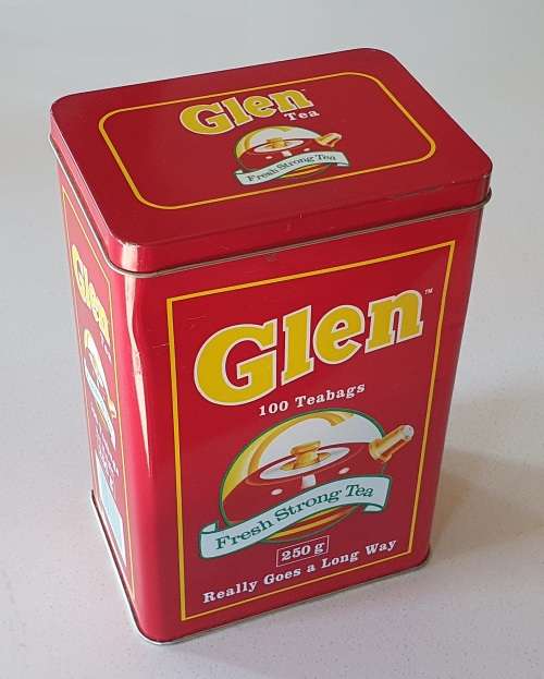 GLEN tea tin
