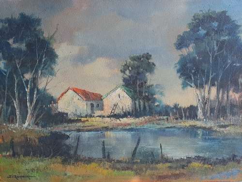 Original unframed oil painting by JOHANN VAN RENSBURG