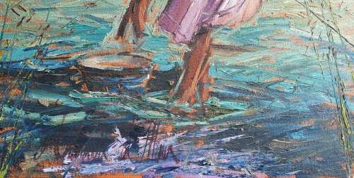 Original unframed oil painting by ANTOINETTE VAN DER MERWE