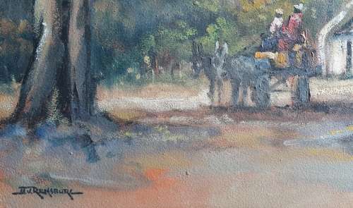 Original unframed oil painting by JOHANN VAN RENSBURG