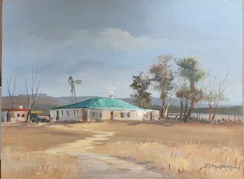 Original unframed oil painting by JOHANN VAN RENSBURG