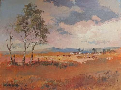 Original unframed oil painting by JOHANN VAN RENSBURG