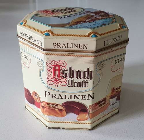 ASBACH URALT Pralinen tin as per photos
