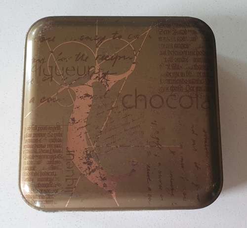 Liqueur chocolate tin as per photos